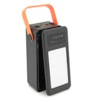 Power bank Voltronic S21 під 21х18650, Led display, Output: 22.5W, 3 кабелі (Micro-USB, Type-C, Lightning), PVC, ліхтар, Black, BOX