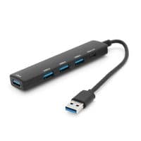 Портативний USB HUB 3.0 на 1 порт USB3.0 + 3 порти USB2.0+ Type-C, Black, OEM