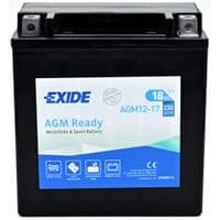 Акумулятор автомобільний EXIDE Мото Ready AGM 18Ah (+/-) (230EN) (AGM12-17)