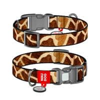 Нашийник для тварин WAUDOG Nylon з QR адресником "Жираф" пластиковий фастекс M (281-0053)