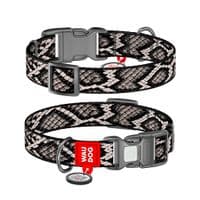 Нашийник для тварин WAUDOG Nylon з QR адресником "Змія" пластиковий фастекс M (281-0292)