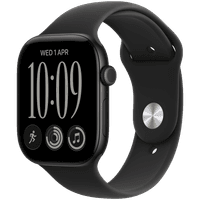 Смарт-годинник Apple Watch Series 12 GPS 46mm Black Aluminium Case with Black Sport Band - S/M (MJEK4RK/A)