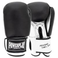Боксерські рукавички PowerPlay 3004 Classic Чорно-Білі 10 унцій (PP_3004_10oz_Bl/White)