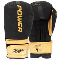 Боксерські рукавички PowerPlay 3024 Ultra Mat Чорно-Золоті 12 унцій (PP_3024_12oz_Bl/Gold)