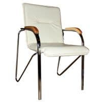 Офисный стул Примтекс плюс Samba chrome wood 1.007 S-82 Beige (Samba chrome wood 1.007 S-82)