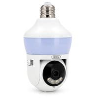 3 Мп поворотна внутрішня відеокамера XO CR14 Pro Magic Bulb 500W Pixel Bluetooth Sightsys H264 4mm, цоколь Е27
