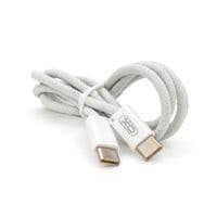 Кабель Type-C to Type-C (male to male) XO-NB-Q260A, Підтримка SIC, QC3.0, PD до 60Вт, 480Mbps, длина 1.0м, обплетка, White, Box
