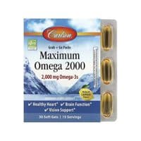Витаминно-минеральный комплекс Carlson Omega Maksymum, 2000 мг, вкус лимона, Maximum Omega, 30 gelevykh k (CL60020)