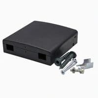 Абонентська розетка FTTH, для 2xSC simplex/ LC duplex, з кріпленням для 3мм патчкорду без заглушок, чорна
