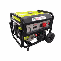 Бензиновий генератор GENPOWER GBG 110TE, 3-фазний 231/400V, 50Hz, 10.5kVA/8.4kW, бак 27 л, витрата 2,69 л/кВт/год, запуск: стартер і ручний (без АКБ) / A00, 7