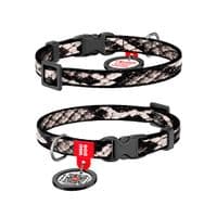 Ошейник для животных WAUDOG Nylon с QR адресником "Змея" для кошек XS (278-0292)