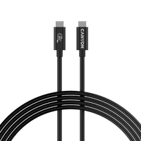 Кабель CANYON OnWire 240 USB-C до USB-C 240 Вт 20 Гбіт/с TPE 2 м Чорний
