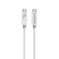 Кабель CANYON OnWire 240 USB-C до USB-C 240 Вт 20 Гбіт/с TPE 1 м Білий