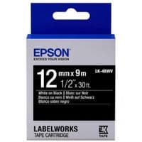 Картридж зі стрічкою Epson LK4BWV принтерів LW-300/400/400VP/700 Vivid White/Black 12mm/9m