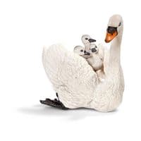 Фигурка Schleich Самка лебедя-шипуна с птенцами (13718)