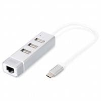 Концентратор-адаптер DIGITUS USB Type-C, 3xUSB+Fast Ethernet