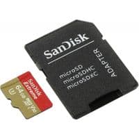 Карта памяти SanDisk 64GB microSDXC V30 A1 UHS-I U3 R100/W60MB/s 4K Extreme Action + SD