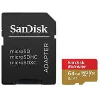 Карта памяти SanDisk 64GB microSDXC V30 A1 UHS-I U3 R100/W60MB/s 4K Extreme + SD