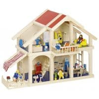 УЦІНКА! Ляльковий будиночок goki 2 поверхи з внутрішнім двориком