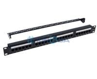 Патч-панель 19", 24xRJ45, UTP, Cat. 6 , 1U, організатор KD-PP07-UTP-C6-24P