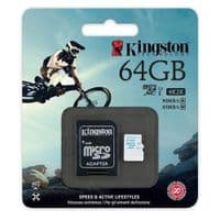 карта памяти KINGSTON microSDXC 64 Gb UHS-I no ad U3 (R90, W45MB/s)