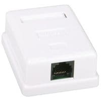 Настенная розетка 1 портовая, Сat5e, UTP, белая KD-WP6034-C5e