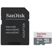 Карта памяти SanDisk 16GB microSDHC C10 UHS-I R80MB/s Ultra + SD