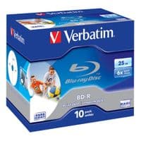 Диск BD Verbatim 25Gb 6x Jewel 10шт Printable (43713)