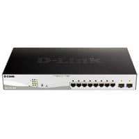 Комутатор D-Link DGS-1210-10MP 8x1GE PoE, 2x1GE SFP, PoE 30Вт/порт, бюджет 130Вт