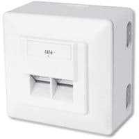 Розетка DIGITUS 2xRJ45 STP, cat. 6, для наружной проводки (DN-9006-N)