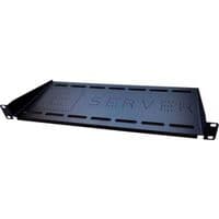 Полка 19" ESERVER 1U глуб. 350мм, колір чорний (PK-1U-350-B)