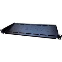 Полка 19" ESERVER 1U глуб. 200мм, цвет чорний (PK-1U-200-B)