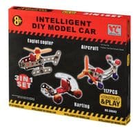 Конструктор металевий Same Toy Inteligent DIY Model Car 3в1 117 ел. 58042Ut