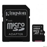 Карта памяти Kingston 128GB microSDXC C10 UHS-I R80MB/s + SD адаптер
