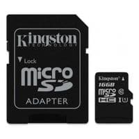 Карта памяти Kingston 16GB microSDHC C10 UHS-I R80MB/s + SD адаптер