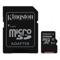 Карта памяти Kingston 256GB microSDXC C10 UHS-I R80MB/s + SD адаптер