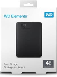 Внешний жесткий диск Western Digital Elements Portable 4TB USB 3.0 Colour Black WDBU6Y0040BBK-WESN