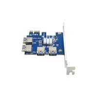Плата розширення для райзерів Dynamode PCI-E 1x - 16x to 4 PCI-E USB 3.0 (RX-riser-card-PCI-E-1-to-4)