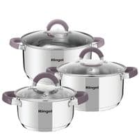 Набір каструль RINGEL Meyer 6 пр. 1.8 л+2.5л+3.4 л (RG-6000)