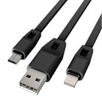 Дата кабель Drobak USB 2.0 - Micro USB/Lightning 2А (DR-1622) (Black) 1,0м (219093)