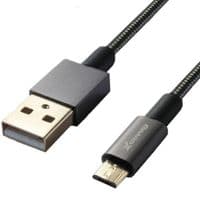 Дата кабель Grand-X USB - Micro USB, Cu, 2.1A, металл. оплетка, 1m (MM-01)