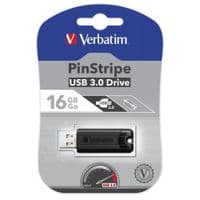 Флеш-накопичувач Verbatim PinStripe USB 3.0 16 ГБ  - чорний