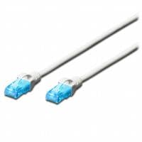 Патч-корд 3м, UTP, cat.5e, AWG 26/7, CCA, PVC, white DIGITUS (DK-1512-030/WH)
