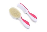 УЦІНКА! Набір Nuvita для догляду за дитиною 0м+ Рожевий гребінець і щіточка