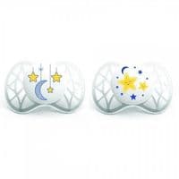 Пустушка ортодонтична Nuvita Air 0м+ 2 шт. світиться у темряві NV7062