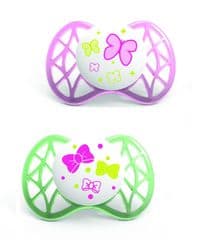 Пустушка симетрична Nuvita Air 0м+ 2шт. для дівчинки NV7061 Girl
