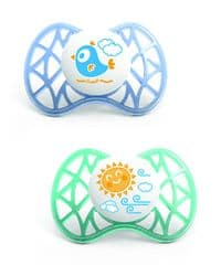 Пустушка симетрична Nuvita Air 6м+ 2шт. для хлопчика NV7081 Blue