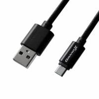 Дата кабель Grand-X USB - micro USB, Cu, 2.1A, Black/Black, 1m (FM01BB)