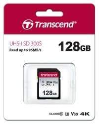 TRANSCEND  128 GB SDXC I, C10, U3, V30