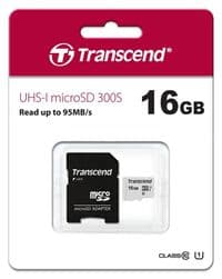 Карта памяти Transcend 16GB UHS-I U1 microSD with Adapter